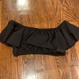 Black off the shoulder bikini top